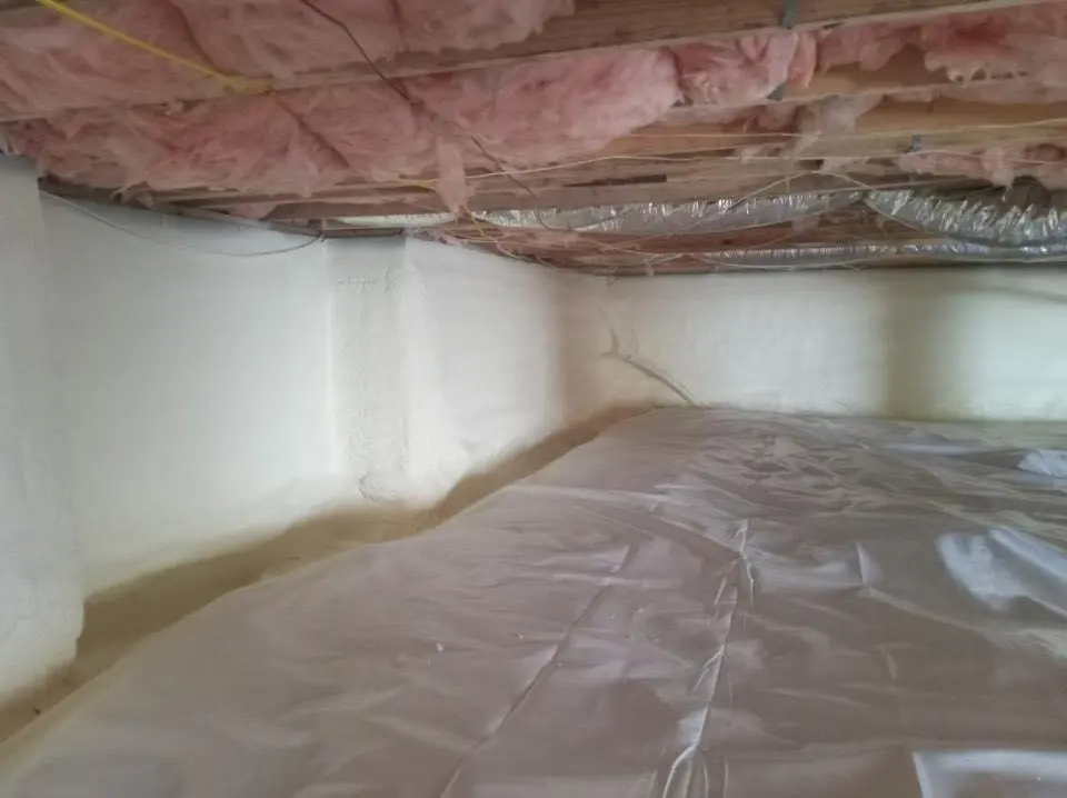 Crawl space encapsulation with closed-cell spray foam for Metal Roof Coating in Piedmont